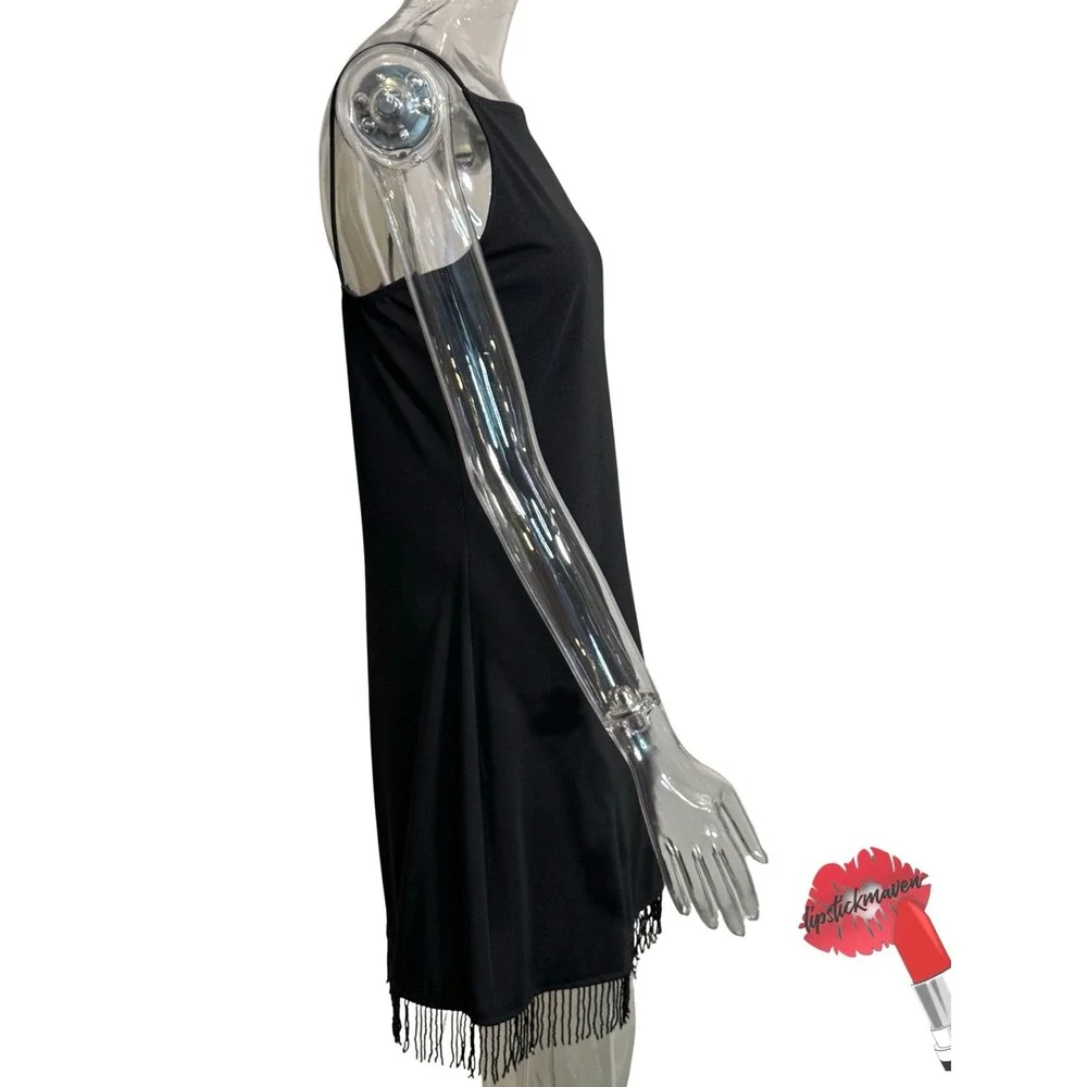 Vintage‎ Pulse Mini Dress Large Black Whimsigoth Party Beaded Cocktail - Picture 3 of 12